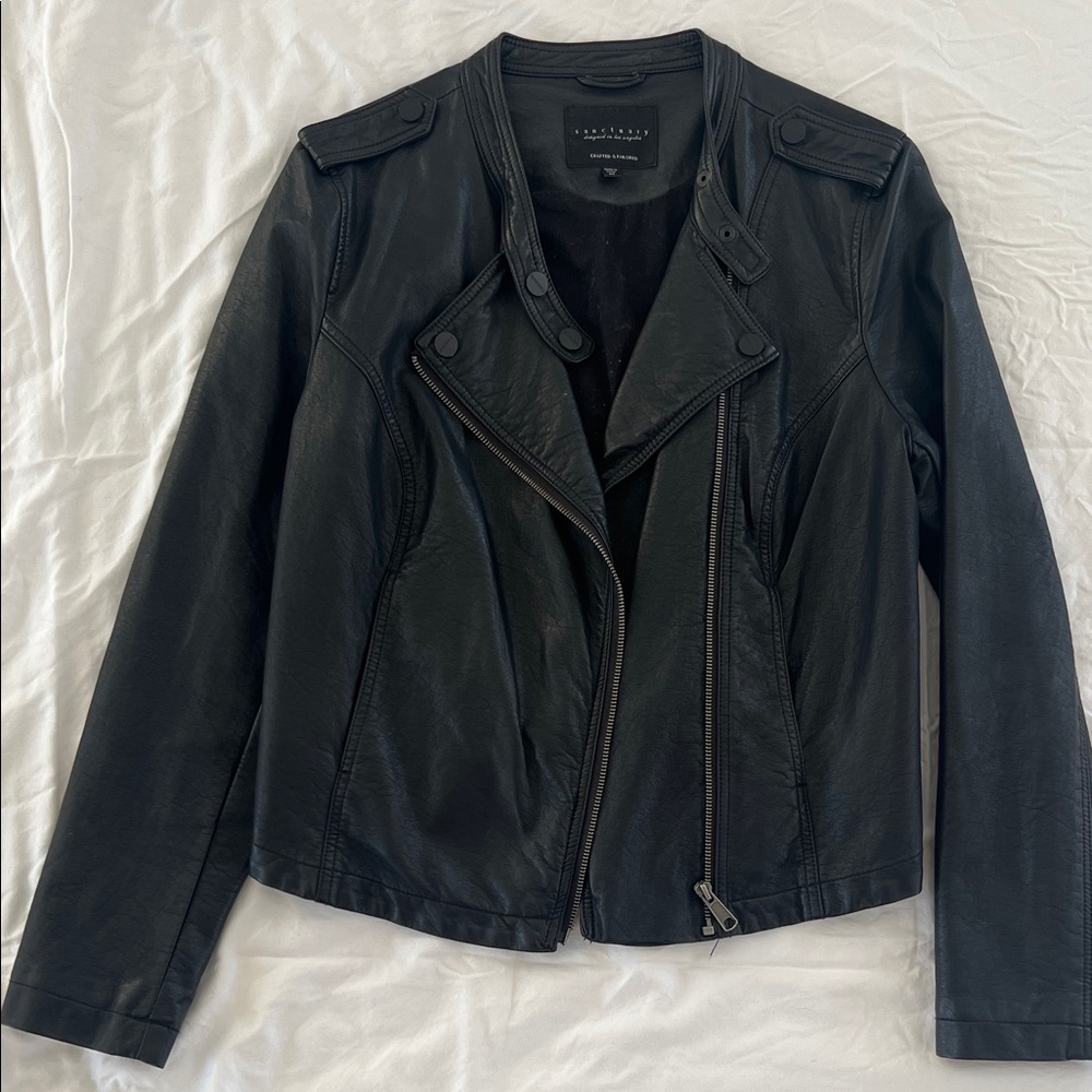 Sanctuary Vegan Leather Motorcycle Jacket